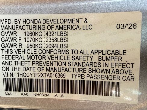 New 2026 Honda Accord LX image 20