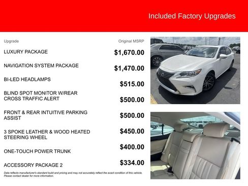 Used 2017 Lexus ES 350 w/ Luxury Package FWD image 5