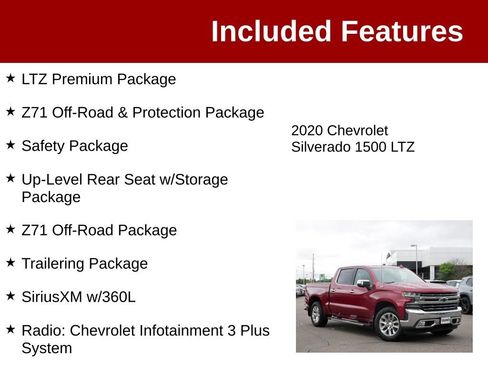 Used 2020 Chevrolet Silverado 1500 LTZ w/ LTZ Premium Package AWD/4WD image 4