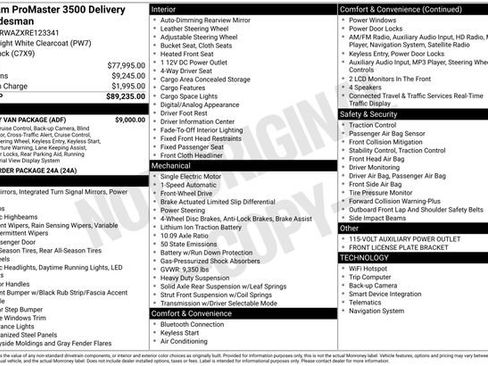 New 2024 RAM ProMaster 3500 w/ Delivery Van Package image 5