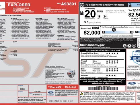 Used 2021 Ford Explorer ST w/ Equipment Group 401A image 5