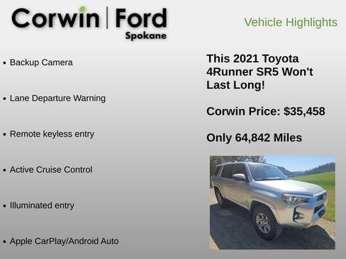 Used 2021 Toyota 4Runner SR5 AWD/4WD image 6
