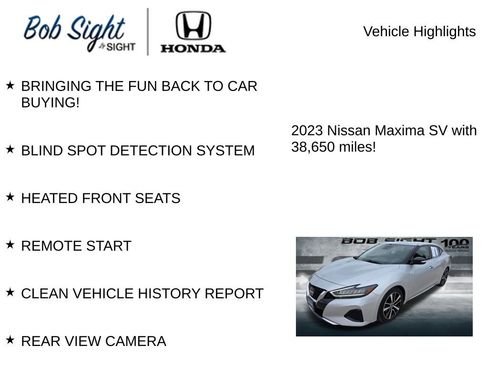 Used 2023 Nissan Maxima SV w/ Floor Mat Group image 3
