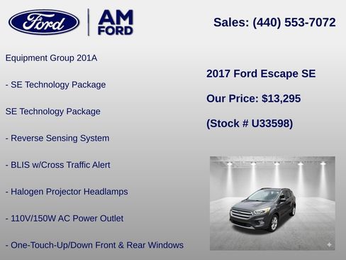 Used 2017 Ford Escape SE w/ Equipment Group 201A FWD image 6