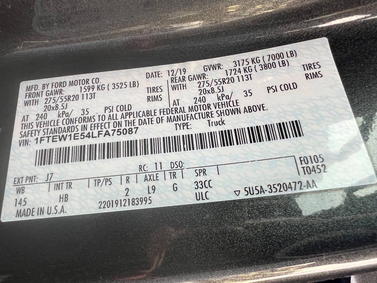 Used 2020 Ford F150 Lariat AWD/4WD image 32