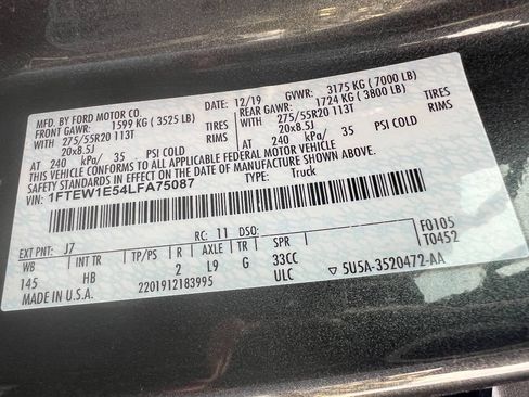 Used 2020 Ford F150 Lariat AWD/4WD image 32