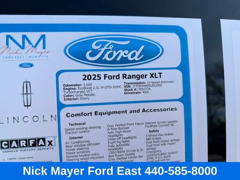 Used 2025 Ford Ranger XLT w/ Technology Package AWD/4WD image 29