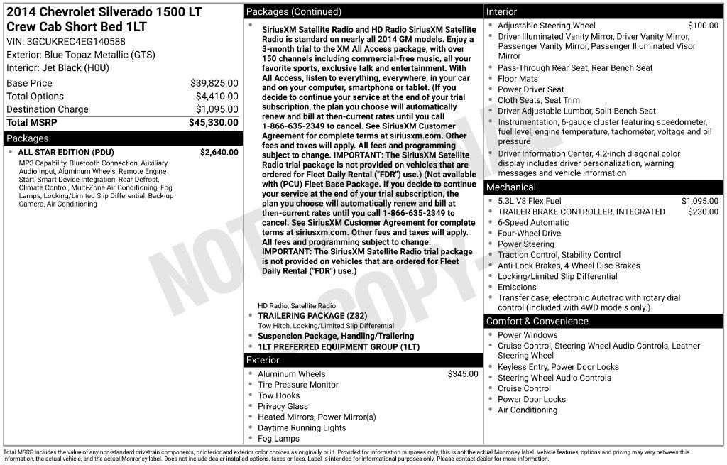Used 2014 Chevrolet Silverado 1500 LT w/ All Star Edition AWD/4WD image 14
