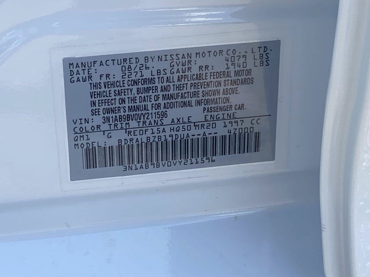 New 2027 Nissan Sentra S w/ S Cold Weather Package FWD image 33