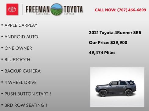 Used 2021 Toyota 4Runner SR5 w/ Wilderness Package (TMS) AWD/4WD image 5