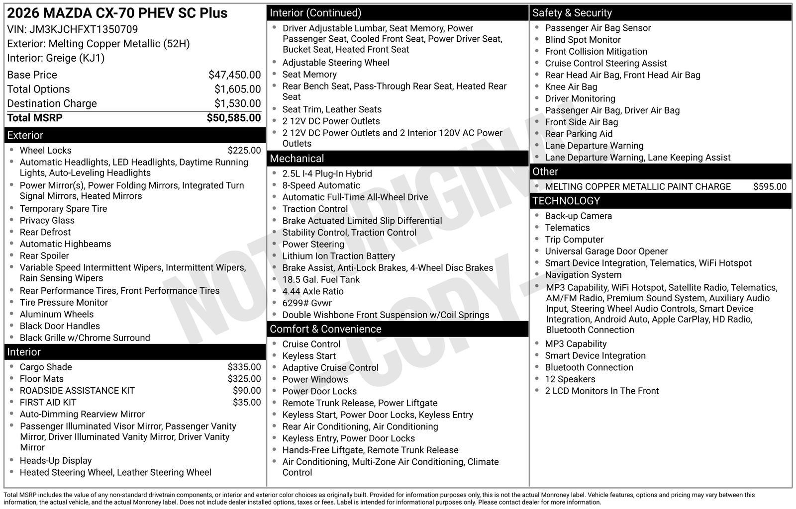 New 2026 MAZDA CX-70 SC Plus AWD/4WD image 22