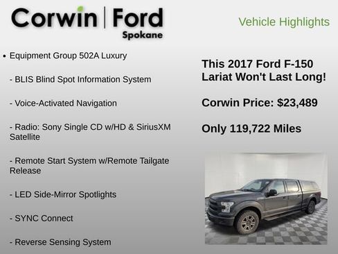 Used 2017 Ford F150 Lariat w/ Equipment Group 502A Luxury image 6
