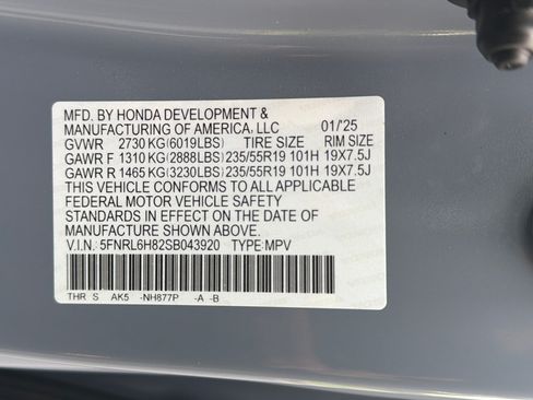 Certified 2025 Honda Odyssey Touring image 36