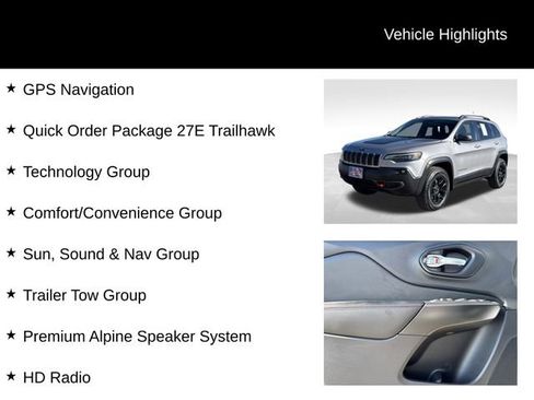 Certified 2021 Jeep Cherokee Trailhawk w/ Sun, Sound & Nav Group image 8