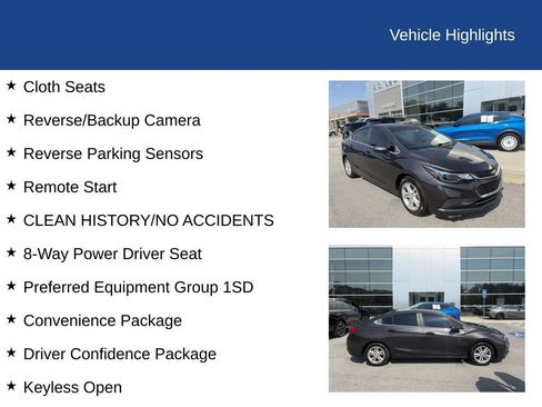 Used 2017 Chevrolet Cruze LT w/ Convenience Package FWD image 9