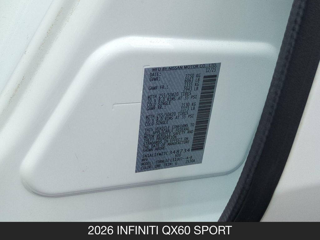 Certified 2026 INFINITI QX60 Sport w/ Dark Cargo Package AWD/4WD image 24