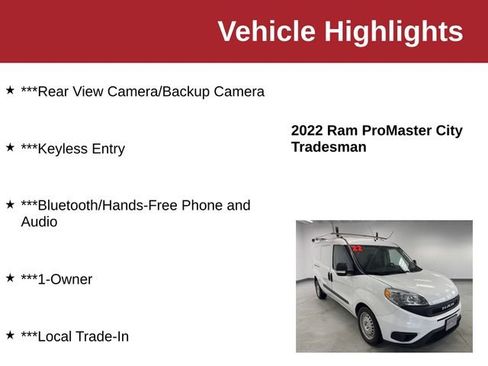 Used 2022 RAM ProMaster City Tradesman FWD image 10