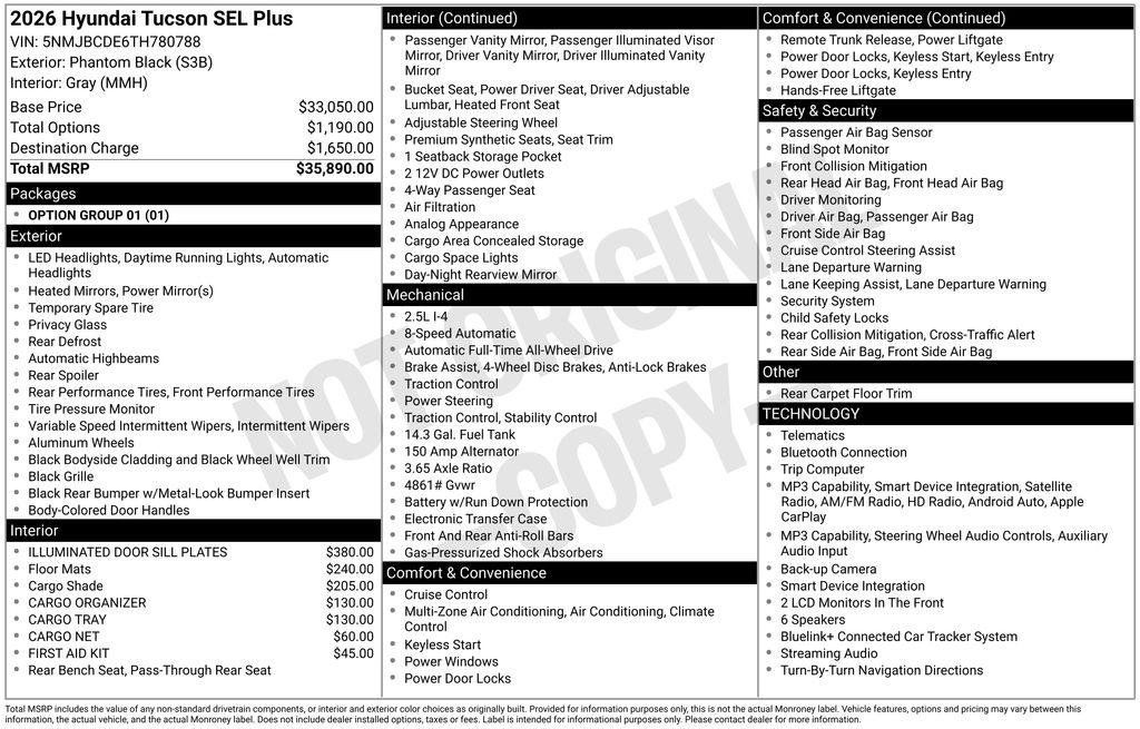 New 2026 Hyundai Tucson SEL Plus AWD/4WD image 37