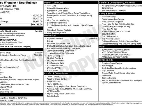 New 2026 Jeep Wrangler Unlimited Rubicon w/ Technology Group AWD/4WD image 6