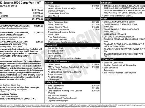 Used 2020 GMC Savana 2500 Extended w/ Enhanced Convenience Package image 3