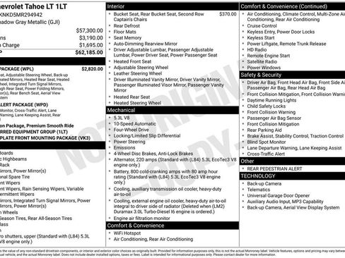 Used 2021 Chevrolet Tahoe LT w/ Luxury Package AWD/4WD image 12