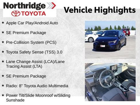 Used 2024 Toyota Corolla SE w/ SE Premium Package FWD image 2