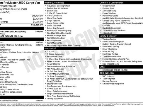Used 2023 RAM ProMaster 2500 w/ Black Appearance Package image 15