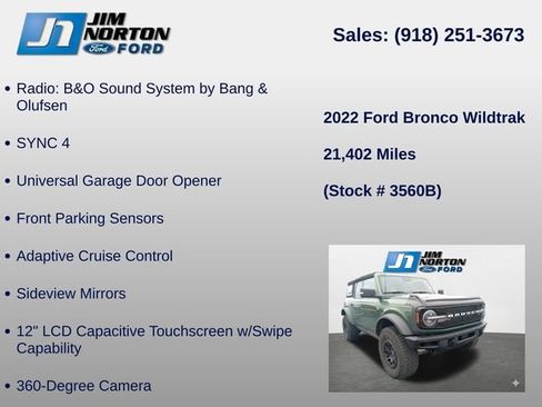 Used 2022 Ford Bronco Wildtrak AWD/4WD image 15