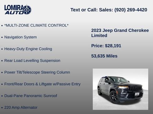 Used 2023 Jeep Grand Cherokee Limited w/ Luxury Tech Group II AWD/4WD image 33