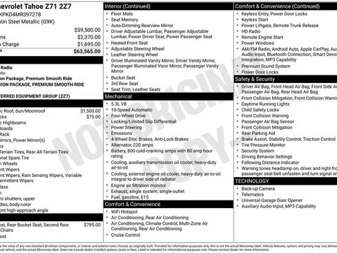 Used 2021 Chevrolet Tahoe Z71 AWD/4WD image 41
