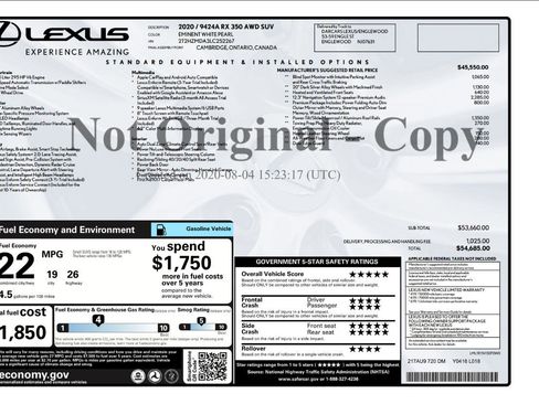 Used 2020 Lexus RX 350 AWD w/ Premium Package image 8