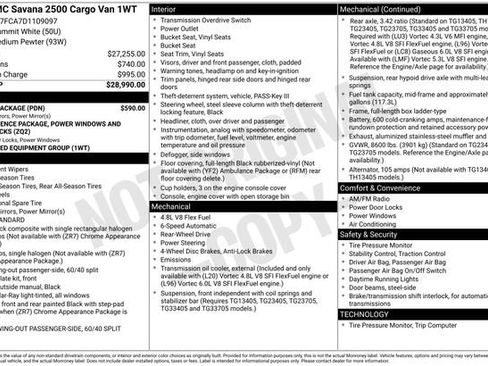 Used 2013 GMC Savana 2500 w/ Power Package image 2