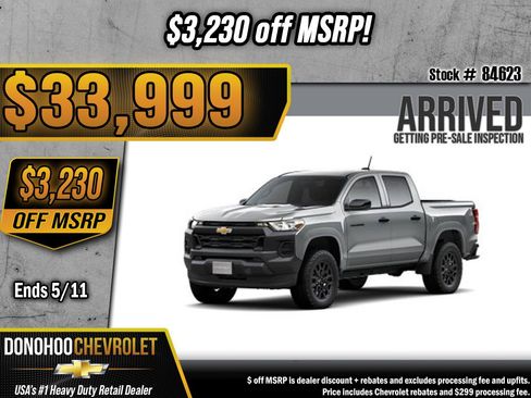 New 2026 Chevrolet Colorado W/T w/ WT Custom Package RWD image 1