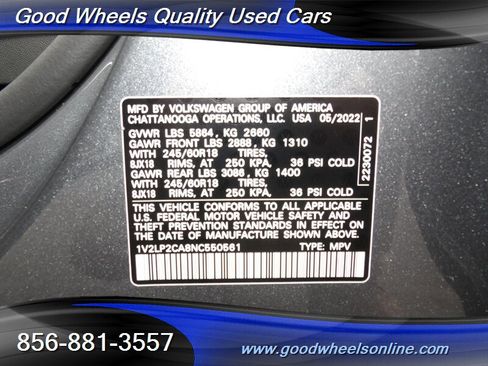 Used 2022 Volkswagen Atlas SE image 27