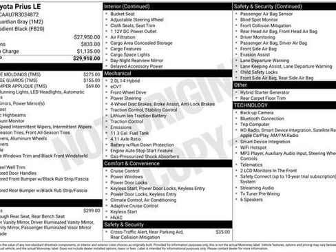 Certified 2024 Toyota Prius LE FWD image 30