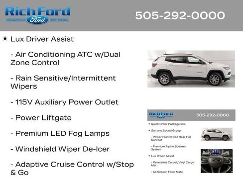 Used 2022 Jeep Compass Latitude w/ Sun and Sound Group AWD/4WD image 73