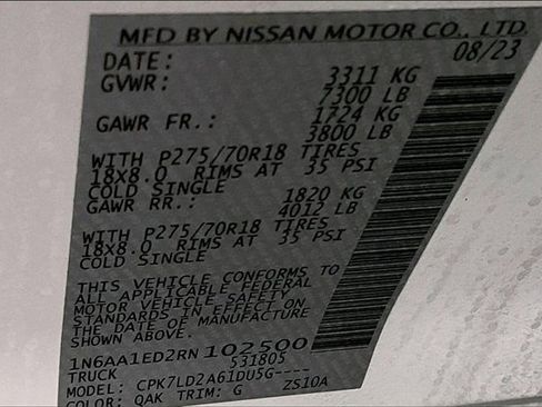 Used 2024 Nissan Titan PRO-4X w/ Pro-4x Convenience Package image 37