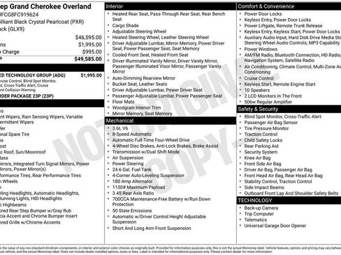 Used 2015 Jeep Grand Cherokee Overland w/ Advanced Technology Group image 49