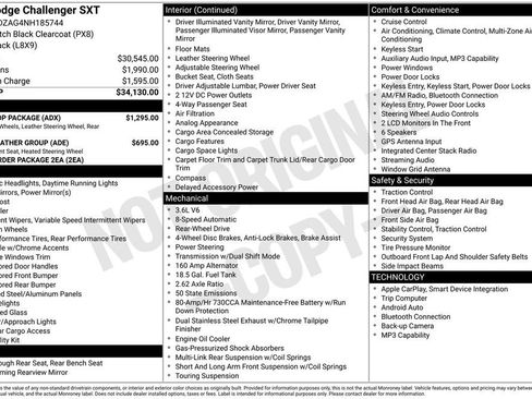 Used 2022 Dodge Challenger SXT w/ Blacktop Package RWD image 4