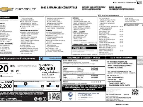 Used 2022 Chevrolet Camaro SS RWD image 37