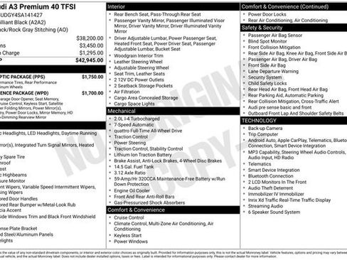 Used 2025 Audi A3 2.0T Premium w/ Black Optic Package AWD/4WD image 9