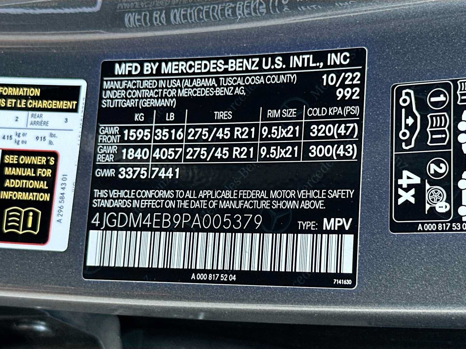 Certified 2023 Mercedes-Benz EQS 580 4MATIC SUV image 34