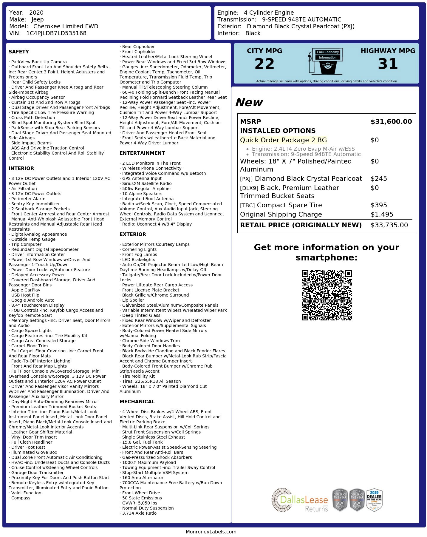Used 2020 Jeep Cherokee Limited FWD image 3