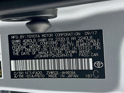 Used 2017 Toyota Prius Prime Plus image 12