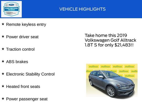 Used 2019 Volkswagen Golf Alltrack S AWD/4WD image 17