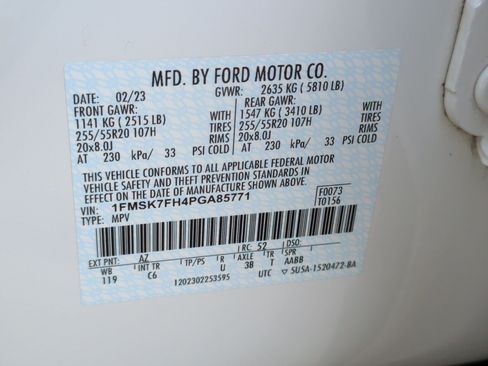 Used 2023 Ford Explorer Limited w/ Limited Technology Package RWD image 43