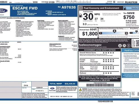 Certified 2024 Ford Escape Active w/ Cold Weather Package image 14