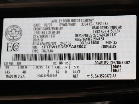 Used 2023 Ford F150 XLT w/ Equipment Group 302A High AWD/4WD image 32