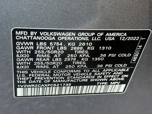 Used 2023 Volkswagen Atlas SE w/ Black Wheel Package FWD image 29