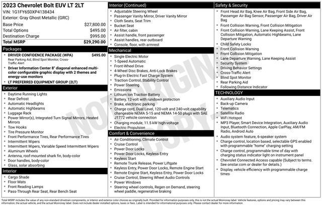 Certified 2023 Chevrolet Bolt EUV LT w/ Driver Confidence Package FWD image 27